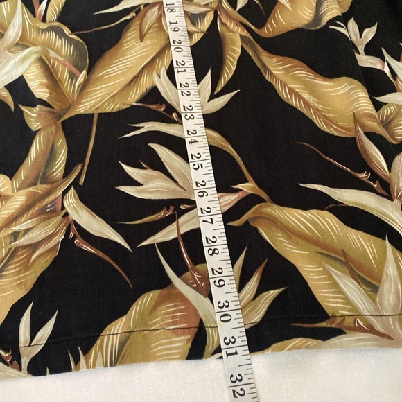 Kona Kai Trading Company Mens Short Sleeve Shirt Silk Blend Black Beige 2XL - Picture 9 of 10